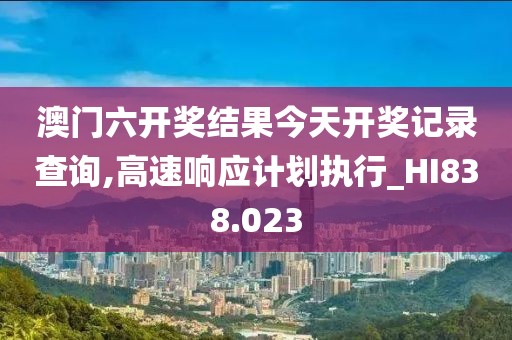 澳门六开奖结果今天开奖记录查询,高速响应计划执行_HI838.023