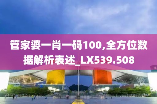 管家婆一肖一码100,全方位数据解析表述_LX539.508