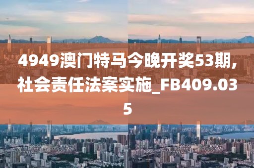 4949澳门特马今晚开奖53期,社会责任法案实施_FB409.035