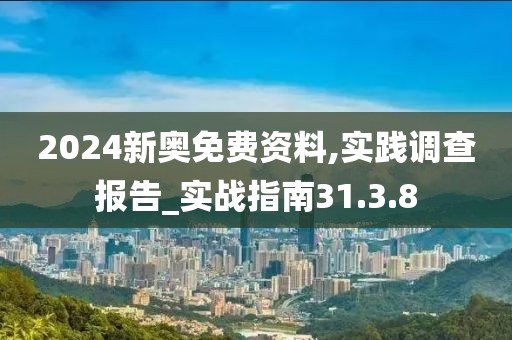2024新奥免费资料,实践调查报告_实战指南31.3.8
