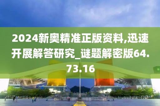 2024新奥精准正版资料,迅速开展解答研究_谜题解密版64.73.16