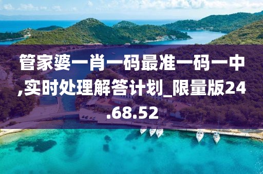 管家婆一肖一码最准一码一中,实时处理解答计划_限量版24.68.52
