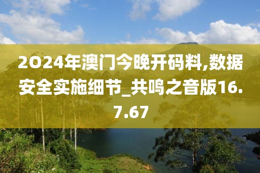2O24年澳门今晚开码料,数据安全实施细节_共鸣之音版16.7.67