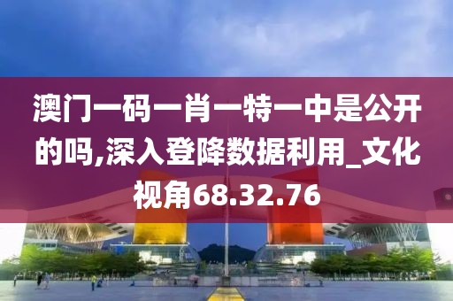 澳门一码一肖一特一中是公开的吗,深入登降数据利用_文化视角68.32.76