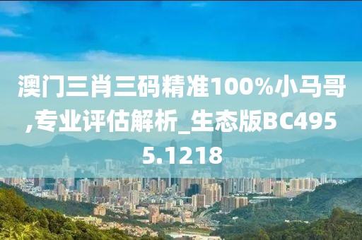 澳门三肖三码精准100%小马哥,专业评估解析_生态版BC4955.1218