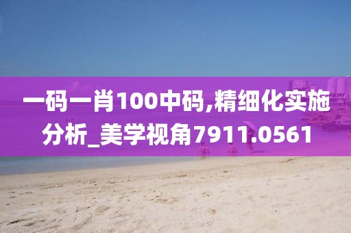 一码一肖100中码,精细化实施分析_美学视角7911.0561
