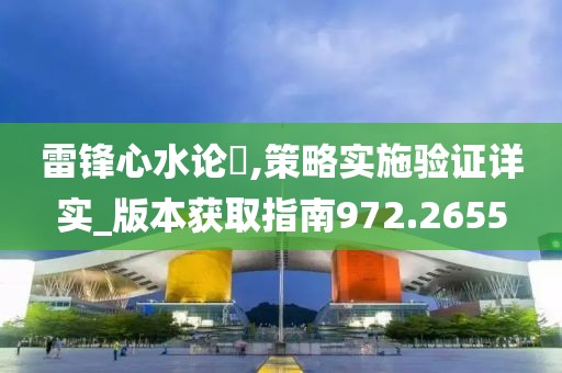 雷锋心水论枟,策略实施验证详实_版本获取指南972.2655