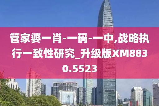 管家婆一肖-一码-一中,战略执行一致性研究_升级版XM8830.5523