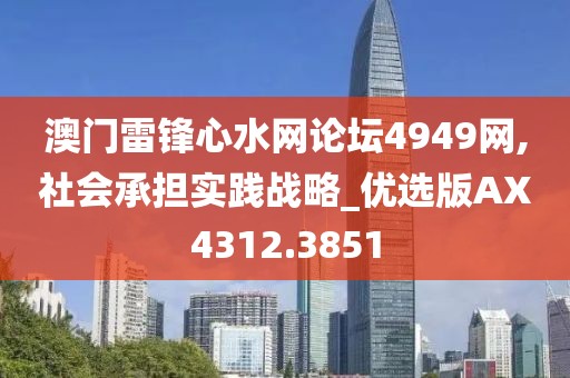 澳门雷锋心水网论坛4949网,社会承担实践战略_优选版AX4312.3851