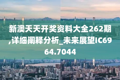 新澳天天开奖资料大全262期,详细阐释分析_未来展望IC6964.7044