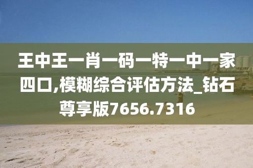 王中王一肖一码一特一中一家四口,模糊综合评估方法_钻石尊享版7656.7316