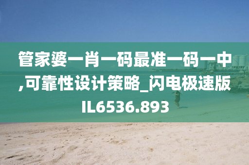 管家婆一肖一码最准一码一中,可靠性设计策略_闪电极速版IL6536.893