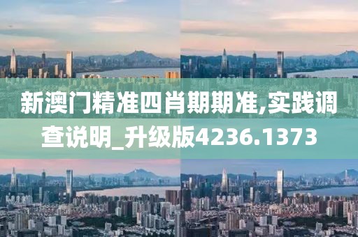 新澳门精准四肖期期准,实践调查说明_升级版4236.1373