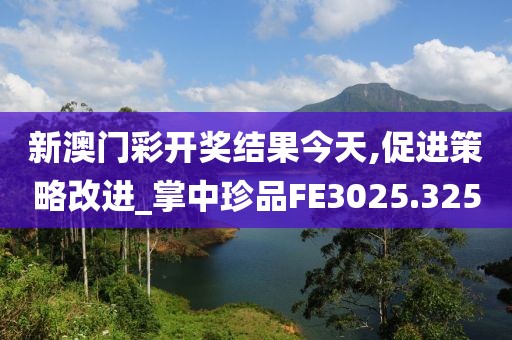 新澳门彩开奖结果今天,促进策略改进_掌中珍品FE3025.325