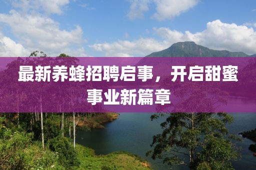 最新养蜂招聘启事，开启甜蜜事业新篇章