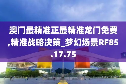 澳门最精准正最精准龙门免费,精准战略决策_梦幻场景RF85.17.75