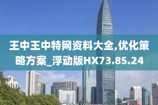王中王中特网资料大全,优化策略方案_浮动版HX73.85.24