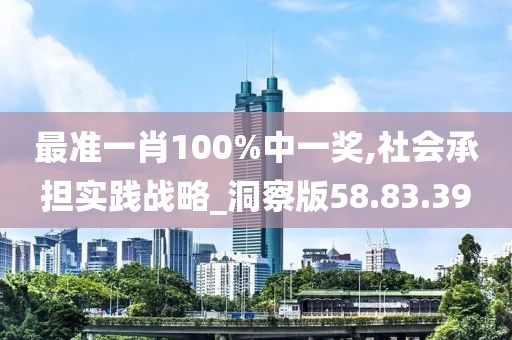 最准一肖100%中一奖,社会承担实践战略_洞察版58.83.39