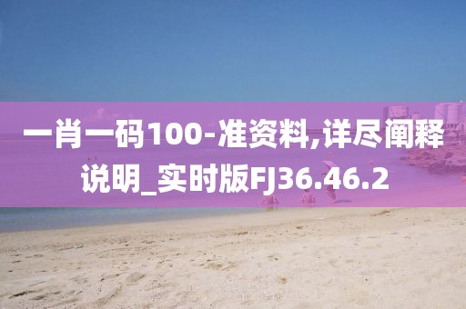 一肖一码100-准资料,详尽阐释说明_实时版FJ36.46.2