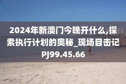2024年新澳门今晚开什么,探索执行计划的奥秘_现场目击记PJ99.45.66