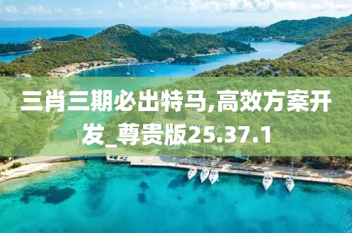 三肖三期必出特马,高效方案开发_尊贵版25.37.1