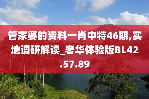 管家婆的资料一肖中特46期,实地调研解读_奢华体验版BL42.57.89