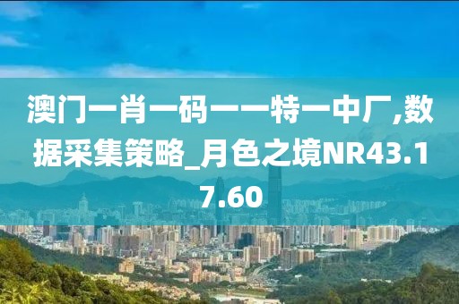 澳门一肖一码一一特一中厂,数据采集策略_月色之境NR43.17.60